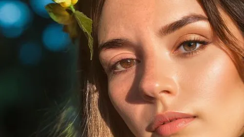 woman face,a woman with flowers in her hair,anfisa,bokeh,bellisario,background bokeh,jauregui,ariela