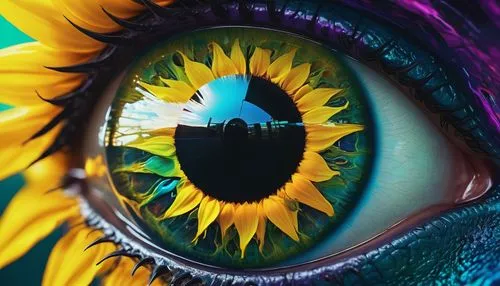 peacock eye,abstract eye,cosmic eye,sunflower,sun eye,eye,Conceptual Art,Daily,Daily 21