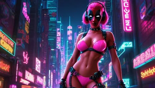 cyberpunk,neon body painting,deadpool,cyber,neon,neo-burlesque,bun,dead pool,electro,anime 3d,the pink panther,harley quinn,neon human resources,pink vector,doberman,hk,pink panther,neon light,nerve,cobra,Conceptual Art,Sci-Fi,Sci-Fi 26