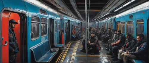 south korea subway,korea subway,london underground,subway system,oil painting on canvas,metro,train way,electric train,long-distance train,the train,train,world digital painting,skytrain,tube,istanbul,early train,train of thought,transit,subway station,train route,Illustration,Realistic Fantasy,Realistic Fantasy 24