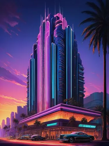 riviera,hotel riviera,art deco,largest hotel in dubai,rotana,vdara,supercasino,pan pacific hotel,intercontinental,futuristic landscape,dubai,autopia,luxehills,polara,fantasy city,montecarlo,cybercity,futurist,kempinski,80's design,Art,Classical Oil Painting,Classical Oil Painting 44