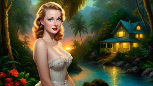 tropico,maureen o'hara - female,the blonde in the river,amazonica,secret garden of venus,art deco background,background ivy,satine,landscape background,retro pin up girl,cartoon video game background,gwtw,fantasy picture,ninfa,mermaid background,pin ups,valentine day's pin up,world digital painting,connie stevens - female,aphrodite