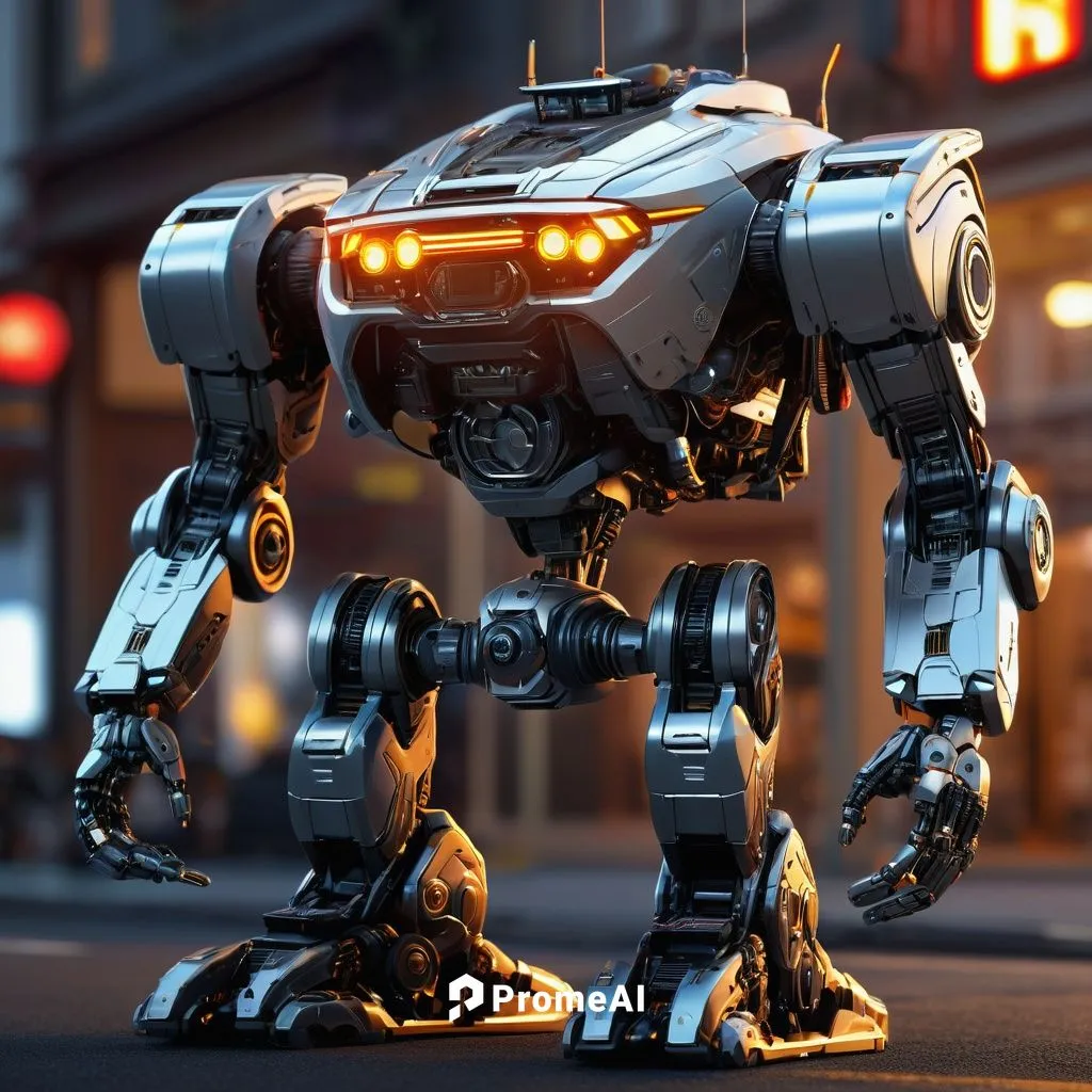 Detailed 3D render of a mecha robotic surfacing, designed to house a car headlight, realistic lighting and reflections, created using ZBrush and Maya by concept artist Ian McQue, futuristic design wit