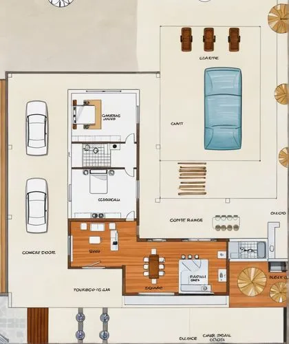 Landscape Design,a drawing shows how many rooms are arranged,floorplan home,an apartment,habitaciones,apartment,shared apartment,floorplans,Illustration,Abstract Fantasy,Abstract Fantasy 23