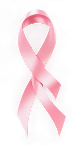 Pink ribbon, breast cancer awareness, delicate loop, satin texture, subtle shine, gentle curves, solo, centered composition, soft focus, pastel pink, 3/4 view, warm lighting, shallow depth of field.,b