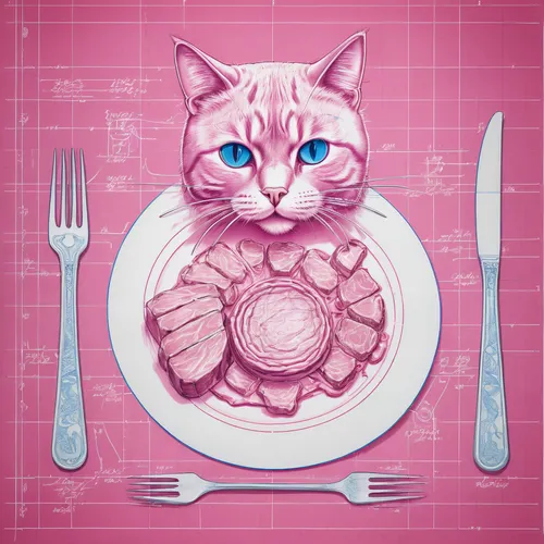 pink cat,tea party cat,cat food,pink vector,donut illustration,stylized macaron,tableware,cat vector,sweet dish,the pink panter,placemat,pink scrapbook,diet icon,cat kawaii,place setting,chinaware,étouffée,pink cake,sashimi,feline,Unique,Design,Blueprint