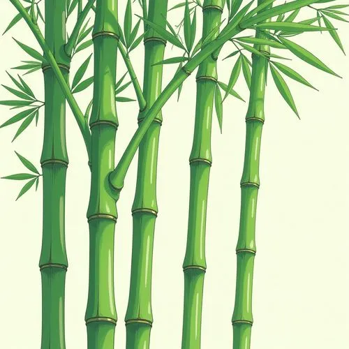 Several tall bamboo stalks with leaves.,a drawing of a row of green bamboo trees,bamboo plants,bamboos,bamboo,equisetum,phyllostachys,hawaii bamboo