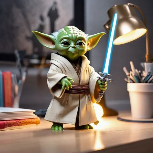 yoda,jedi,desk accessories,padawan,desk lamp,3d figure,windu,toy photos,master lamp,palp,verryth,gnomon,lightsaber,awakens,geek pride day,skywalker,force,lightsabers,geekiness,blur office background,Unique,3D,3D Character