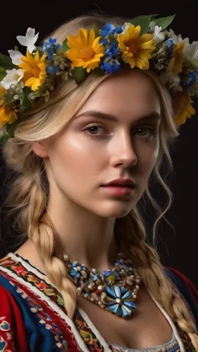 ukrainian,germanic tribes,russian folk style,miss circassian,jessamine,flowers png,headdress,girl in flowers,floral wreath,indian headdress,thracian,beautiful girl with flowers,wreath of flowers,novruz,boho,girl in a wreath,folk costume,flower garland,feather headdress,folk costumes,Photography,General,Natural