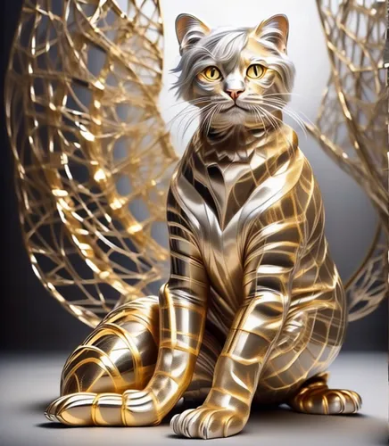 liger,felidae,royal tiger,silver tabby,american shorthair,capricorn kitz,cat warrior,gold foil art,feline,tabby cat,gold spangle,feline look,golden heart,animal feline,breed cat,gold plated,tiger cat,gold filigree,egyptian mau,ocicat