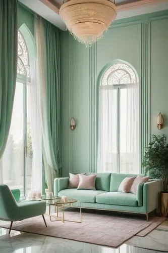 chaise lounge,soft furniture,sitting room,interiors,danish furniture,sofa set,chaise longue,interior design,green living,livingroom,shabby-chic,living room,interior decoration,ornate room,sage green,interior decor,neoclassical,great room,neoclassic,furniture,Illustration,Paper based,Paper Based 05