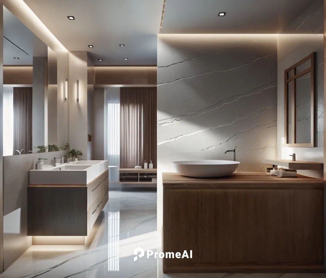 เห็นหินอ่อนสีเทา,modern minimalist bathroom,luxury bathroom,kitchen design,modern kitchen interior,3d rendering,corian,interior modern design,modern kitchen,vanities,associati,tile kitchen,modern mini