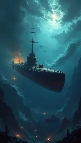 cruiser aurora,yamato,barotrauma,sunken boat,bathyscaphe,leberecht,shipwreck,the wreck of the ship,underwater background,sunken ship,tirpitz,hmas,submarino,uss,deep sea,ocean background,ghost ship,outmanned,unsinkable,hms