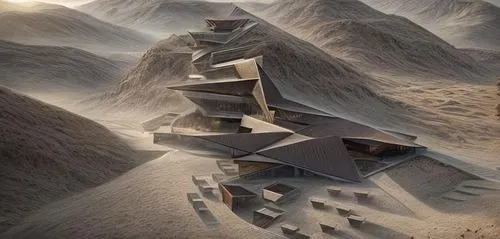 dunes house,cube stilt houses,cubic house,admer dune,moving dunes,futuristic architecture,dune landscape,shifting dunes,shifting dune,house in mountains,san dunes,stone desert,dunes,step pyramid,cube house,mountain settlement,mountain huts,pyramids,escher,hanging houses,Game Scene Design,Game Scene Design,Realistic