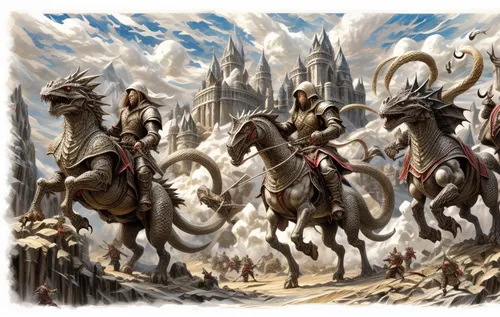 ghadeer,cataphracts,camel caravan,beastmen,rohirrim,barsoom