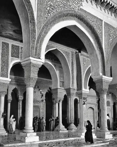 vintage-bw-photos-of-tunis-tunisia-late-19th-century-15,medrese,the hassan ii mosque,mosque hassan,alabaster mosque,umayyad palace,hassan 2 mosque,king abdullah i mosque,islamic architectural,iranian 