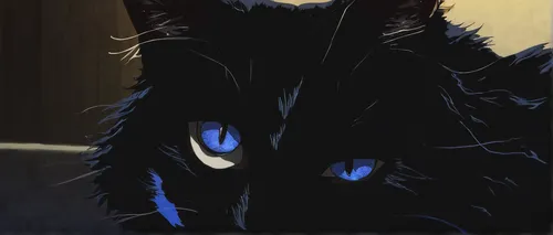 hollyleaf cherry,cat with blue eyes,blue eyes cat,black shepherd,blue eye,cat's eyes,yellow eyes,feral,feral cat,the blue eye,cat eyes,magpie cat,black cat,felidae,stray cat,cat portrait,cat frame,red eyes,werewolves,cat on a blue background,Illustration,Japanese style,Japanese Style 12