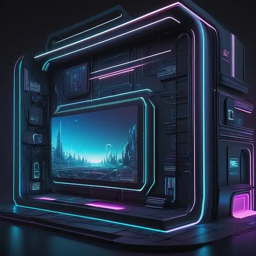 cinema 4d,3d background,computer case,mainframes,3d mockup,tron,cube background,3d render,futuristic landscape,cyberview,computer art,rez,cyberscene,computer graphic,plasma tv,cyberia,80's design,predock,cyberscope,3d fantasy,Illustration,Retro,Retro 25