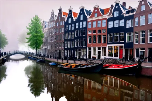 amsterdam,canals,zaandam,netherlands,edam,the netherlands,dutch,houses clipart,delft,row of houses,row houses,groningen,holland,dutch smoushond,speicherstadt,nederland,noorderleech,north holland,grand canal,flemish,Conceptual Art,Oil color,Oil Color 19