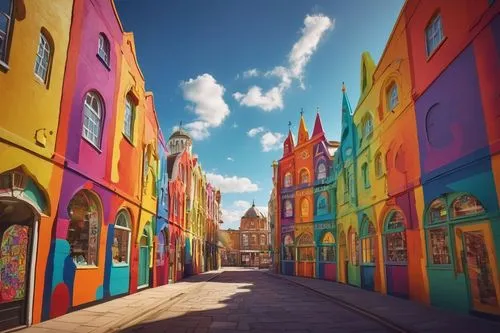 colorful city,guanajuato,colorful facade,curacao,balamory,colori,colorama,walt disney world,puebla,willemstad,disney world,colorfull,eurodisney,colorata,disneyland paris,beautiful buildings,tokyo disneysea,colourfully,fantasyland,mexican painter,Conceptual Art,Sci-Fi,Sci-Fi 25