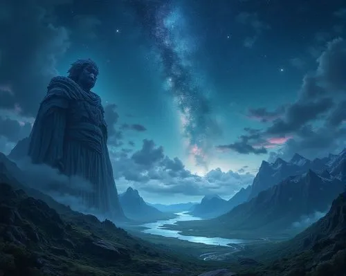 thingol,fantasy picture,easter island,fantasy landscape,silmarillion,tirith