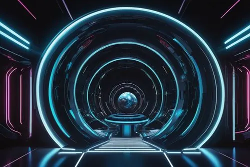 tron,electric arc,portals,portal,ufo interior,hyperspace,vortex,cyberscope,cyberview,cyberia,tunnel,tunel,tunneling,wavevector,polybius,spaceship interior,silico,wall tunnel,futuristic,toroidal,Illustration,Japanese style,Japanese Style 10