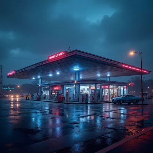 gas station,electric gas station,e-gas station,filling station,petrol pump,retro diner,citgo,forecourt,unipetrol,conoco,quiktrip,esso,forecourts,petroplus,petrol,gas pump,valero,sunoco,truck stop,unleaded,Photography,General,Realistic