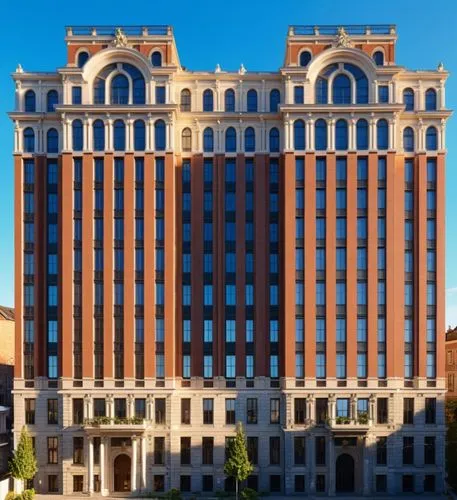 the building is tall and has very beautiful windows,mgimo,borgata,kempinski,rotana,astana,krasnodar,Photography,General,Realistic