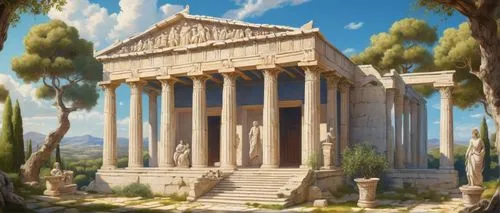 greek temple,roman temple,artemis temple,temple of diana,celsus library,tempio,acropolis,temple of hercules,capitolium,panagora,metapontum,celsus,ephesus,the ancient world,palmyra,achaea,laodicea,synaxarion,halicarnassus,caesarion,Conceptual Art,Daily,Daily 29