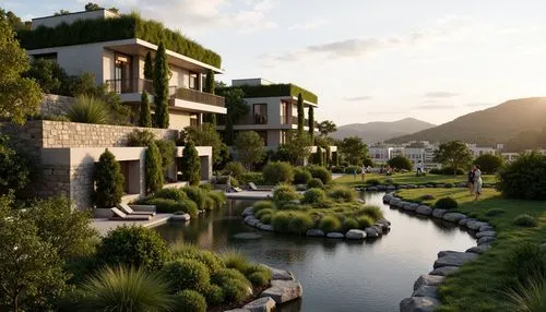 3d rendering,render,amanresorts,ecotopia,landscaped,dorne,terraformed,tanoa,resort,streamwood,3d rendered,rendered,floating islands,futuristic landscape,cube stilt houses,landscape design sydney,fresnaye,waterview,ecovillages,renders