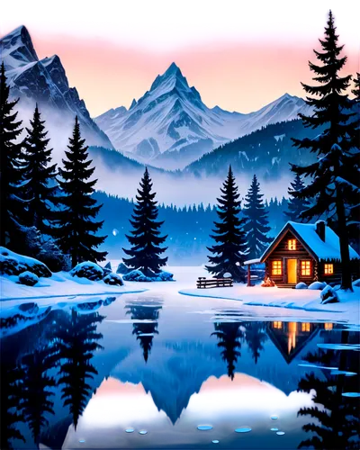 winter background,christmas landscape,winter landscape,snow landscape,christmas snowy background,snowy landscape,winter house,landscape background,snow scene,christmasbackground,winter night,cartoon video game background,mountain huts,winter village,home landscape,winter lake,snow house,ice landscape,the cabin in the mountains,christmas wallpaper,Illustration,Black and White,Black and White 31