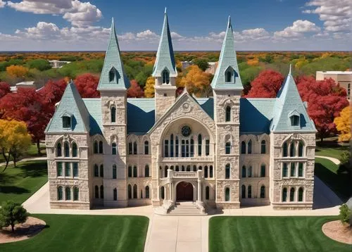 collegiate basilica,hamline,archdiocese,mercersburg,fairy tale castle,bvu,burruss,altgeld,marquette,woodburn,rockhurst,archabbey,muskau,nidaros cathedral,depauw,creighton,haunted cathedral,fairytale castle,umkc,nd,Unique,3D,Garage Kits