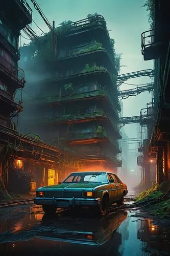 scampia,polara,cyberpunk,postapocalyptic,sedensky,bladerunner,synth,autopia,dystopian,dystopias,tacoma,futuristic landscape,urban,environments,refinery,autoeuropa,riviera,cyberscene,abandoned car,dystopia,Conceptual Art,Daily,Daily 19