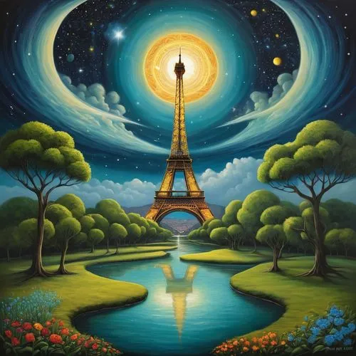 eiffel,eiffel tower,the eiffel tower,parigi,eifel,paris,eiffel tower french,trocadero,soir,universal exhibition of paris,parisii,french digital background,pariz,paris clip art,parisien,obelisco,art painting,champ de mars,francaise,universelle,Illustration,Abstract Fantasy,Abstract Fantasy 17