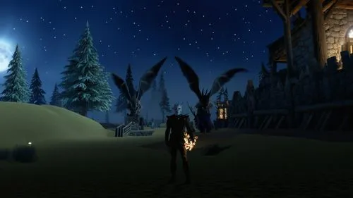 devilwood,northrend,dark park,myst,druid grove,elven forest,night scene,the night of kupala,winter village,light of night,moonlit night,spruce forest,the park at night,winter festival,elves flight,hal