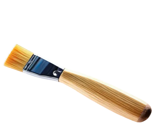 Paintbrush, artistic tool, various bristle lengths, wooden handle, metal ferrule, colorful paints, watercolor effect, soft light, shallow depth of field, 3/4 composition, warm color tone, realistic te