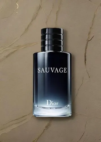 Create an engaging and sophisticated poster that captures the essence and style of Dior Sauvage perfume. The design must reflect the luxury and sensuality of the Dior brand, whilst communicating the u