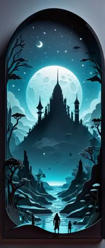 house silhouette,halloween frame,halloween background,cartoon video game background,map silhouette,castlevania,silhouette art,background design,ghost castle,glass painting,snow globe,magorium,houses silhouette,round window,fairy tale castle,dusk background,halloween poster,book wallpaper,fantasy landscape,3d fantasy,Unique,Paper Cuts,Paper Cuts 10