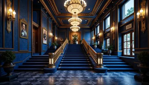 hallway,corridor,foyer,hotel hall,grand hotel europe,entrance hall,venetian hotel,ritzau,corridors,emporium,victorian,royal interior,europe palace,blue room,crown palace,grand hotel,maasdam,staircase,grandeur,enfilade