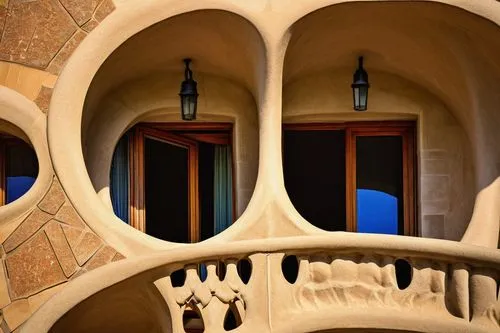 guell,goetheanum,gaudi,pedrera,archways,gaudi park,park güell,roof domes,lello,sicily window,loggia,doorways,castle windows,superadobe,the palau de la música catalana,casa fuster hotel,dentils,arcosanti,pointed arch,vaulted ceiling,Art,Classical Oil Painting,Classical Oil Painting 23