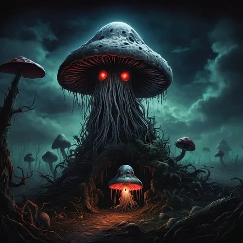 mushroom landscape,mushroom island,toadstool,club mushroom,mushroomed,mushroom,Conceptual Art,Daily,Daily 19