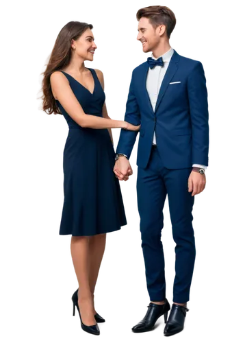 Couple, man and woman, romantic, kissing, embracing, happy facial expression, bright smile, gentle eyes, stylish hair, fashionable clothing, formal wear, suit and tie, elegant dress, high heels, luxur