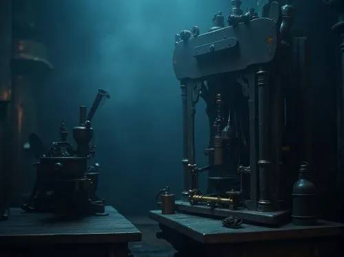 potions,steam engine,engine room,precipitator,automata,kerosene,magorium,lamp kerosene,gringotts,clockmaker,wands,tabernacles,odditorium,distillation,instrumentarium,baudelaires,alchemists,wizarding,instruments,steampunk,Photography,General,Realistic