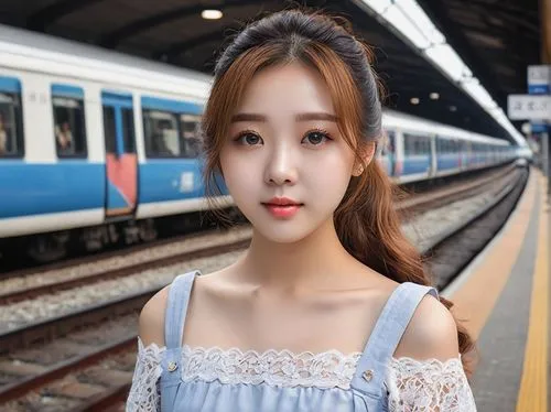 korea subway,the girl at the station,south korea subway,yujia,yangzi,mrt,Photography,General,Natural