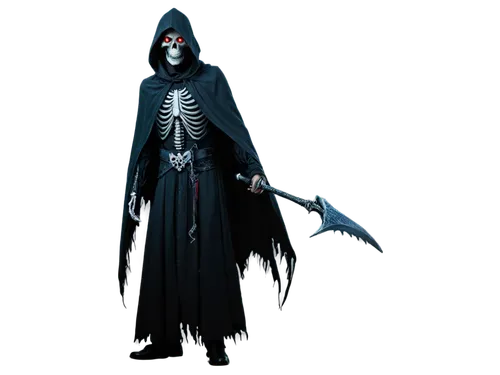 grimm reaper,grim reaper,undead warlock,reaper,skeleltt,death god,halloween vector character,shinigami,angel of death,corvin,dance of death,scythe,vax figure,male mask killer,corvus,specter,hooded man,ghoul,png transparent,undertaker,Photography,Fashion Photography,Fashion Photography 18