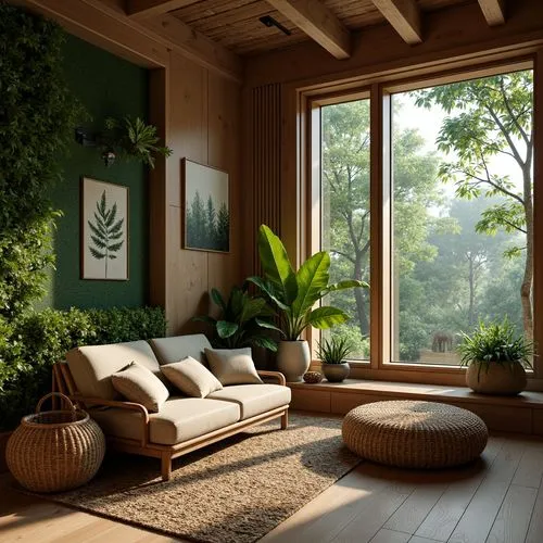 sunroom,green living,living room,tropical greens,livingroom,sitting room,houseplant,house plants,houseplants,bamboo plants,indoor,verdant,interior design,loft,pine green,greenery,forest house,green plants,modern decor,tropical house