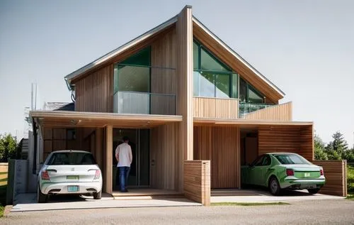 combine cream and green colour and woodplank
,timber house,wooden house,cubic house,folding roof,eco-construction,residential house,smart home,cube house,smart house,dunes house,electric charging,inve