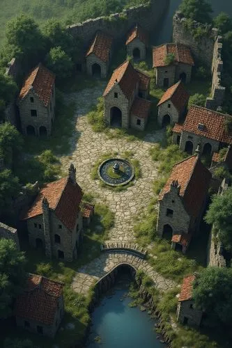 knight village,townsmen,avernum,rattay,escher village,medieval town