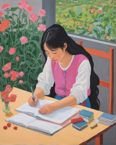 girl studying,girl at the computer,girl picking flowers,flower painting,mari makinami,shirakami-sanchi,dongfang meiren,青龙菜,study room,the girl studies press,student flower,luo han guo,girl in flowers,xiangwei,study,han thom,ikebana,children studying,carnation coloring,shuai jiao,Conceptual Art,Daily,Daily 29