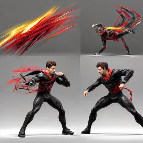 rig pose, dynamic, sketch,a man in a black suit is standing with his arms spread,kongfu,fighting poses,matador,strider,sparda,diabolo,Common,Common,None